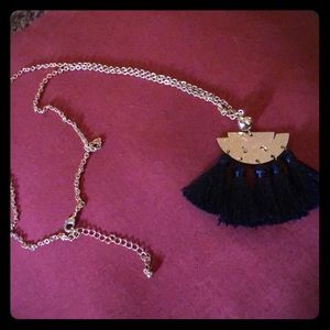 Necklace w blue tassles